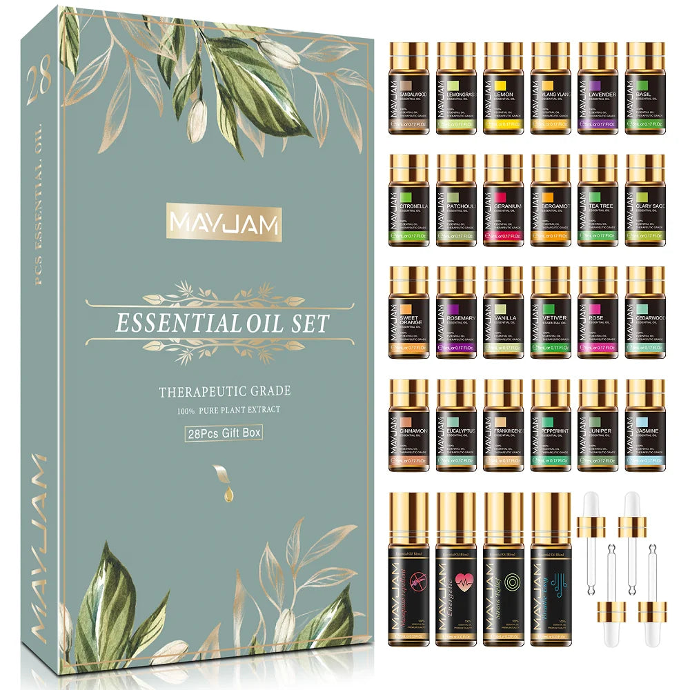 28Pcs Pure Natural Essential Oils Gift Set
